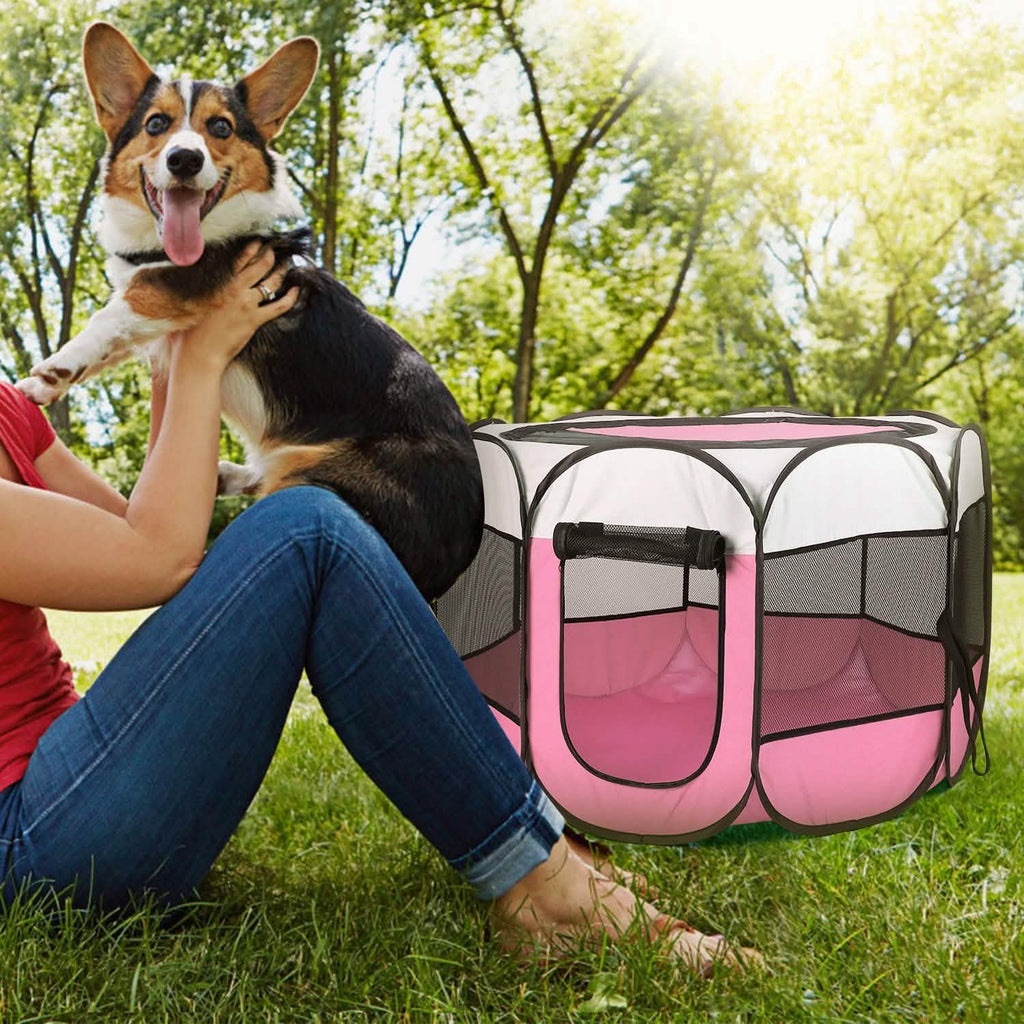 Portable Foldable Pet Playpen For Dogs Cats Other Pets by DailySale