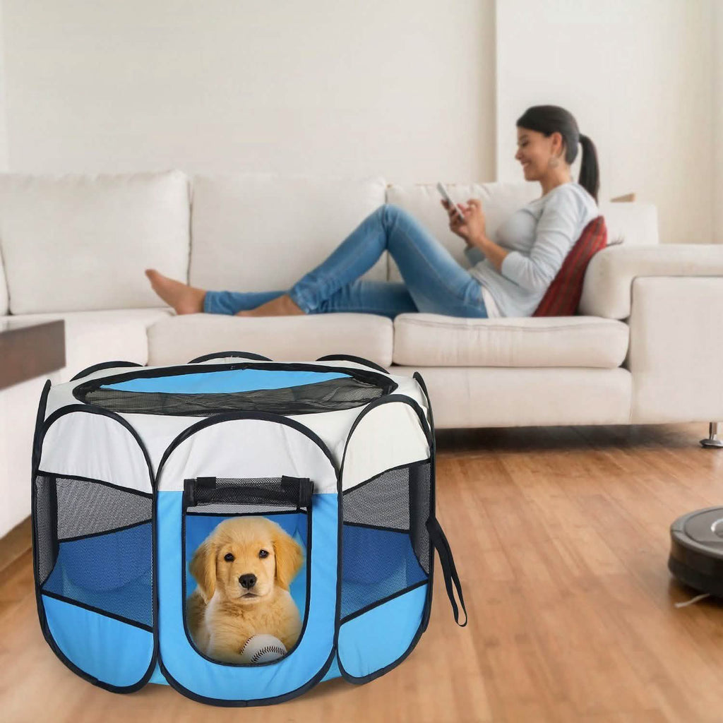 Portable Foldable Pet Playpen For Dogs Cats Other Pets by DailySale