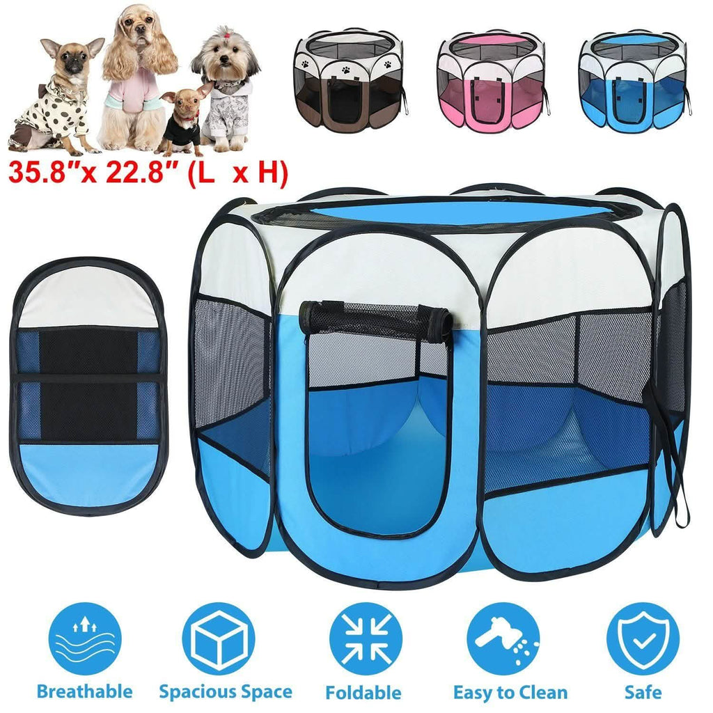 Portable Foldable Pet Playpen For Dogs Cats Other Pets by DailySale