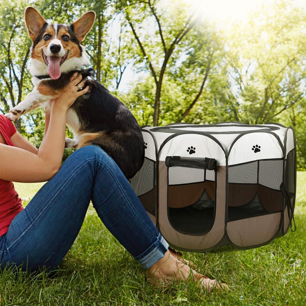 Portable Foldable Pet Playpen For Dogs Cats Other Pets by DailySale