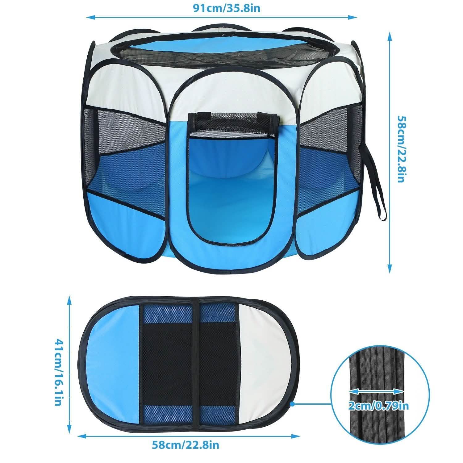 Portable Foldable Pet Playpen For Dogs Cats Other Pets by DailySale