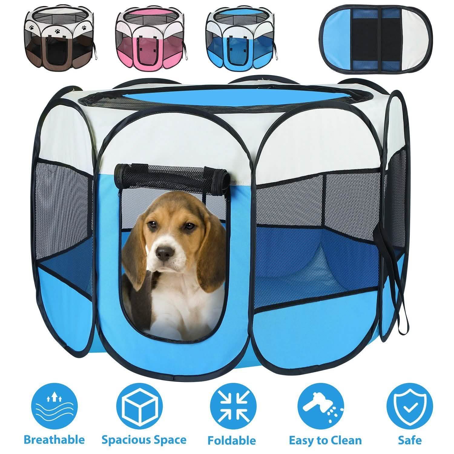 Portable Foldable Pet Playpen For Dogs Cats Other Pets by DailySale