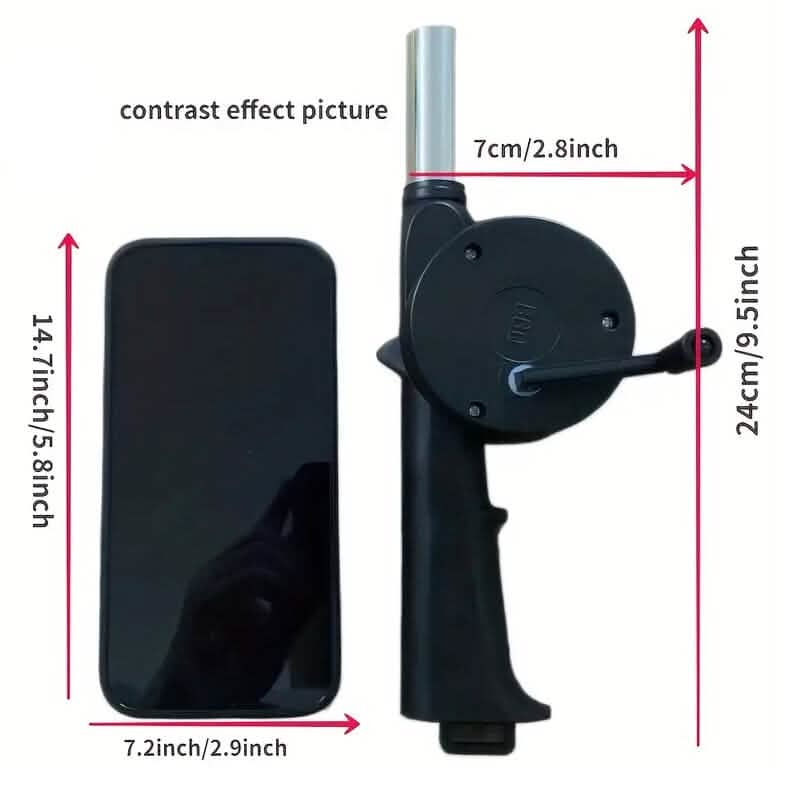 Portable Hand-Operated Blower for BBQ, Camping, and Fire Making by DailySale