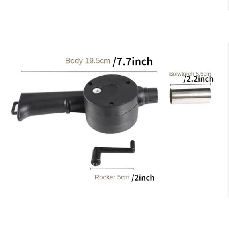 Portable Hand-Operated Blower for BBQ, Camping, and Fire Making by DailySale
