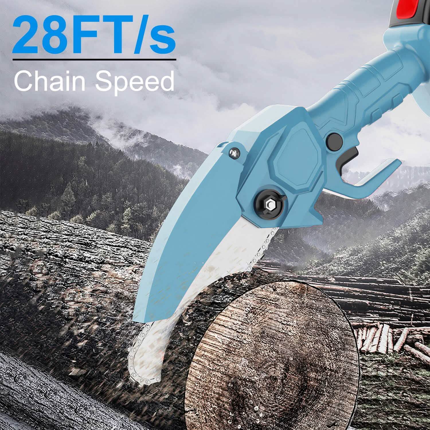 Portable Handheld Cordless Small Chain Saw Battery Powered by DailySale