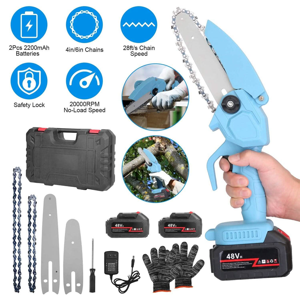 Portable Handheld Cordless Small Chain Saw Battery Powered by DailySale