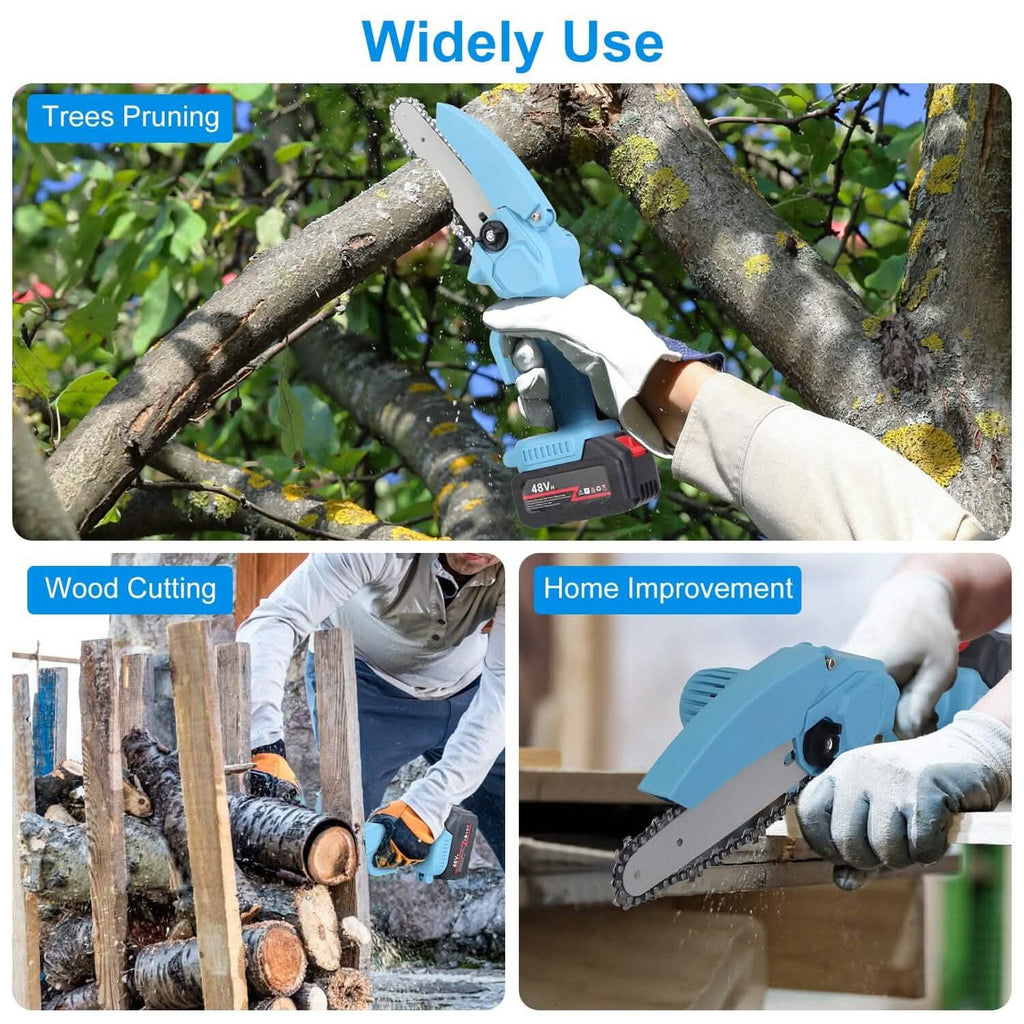 Portable Handheld Cordless Small Chain Saw Battery Powered by DailySale