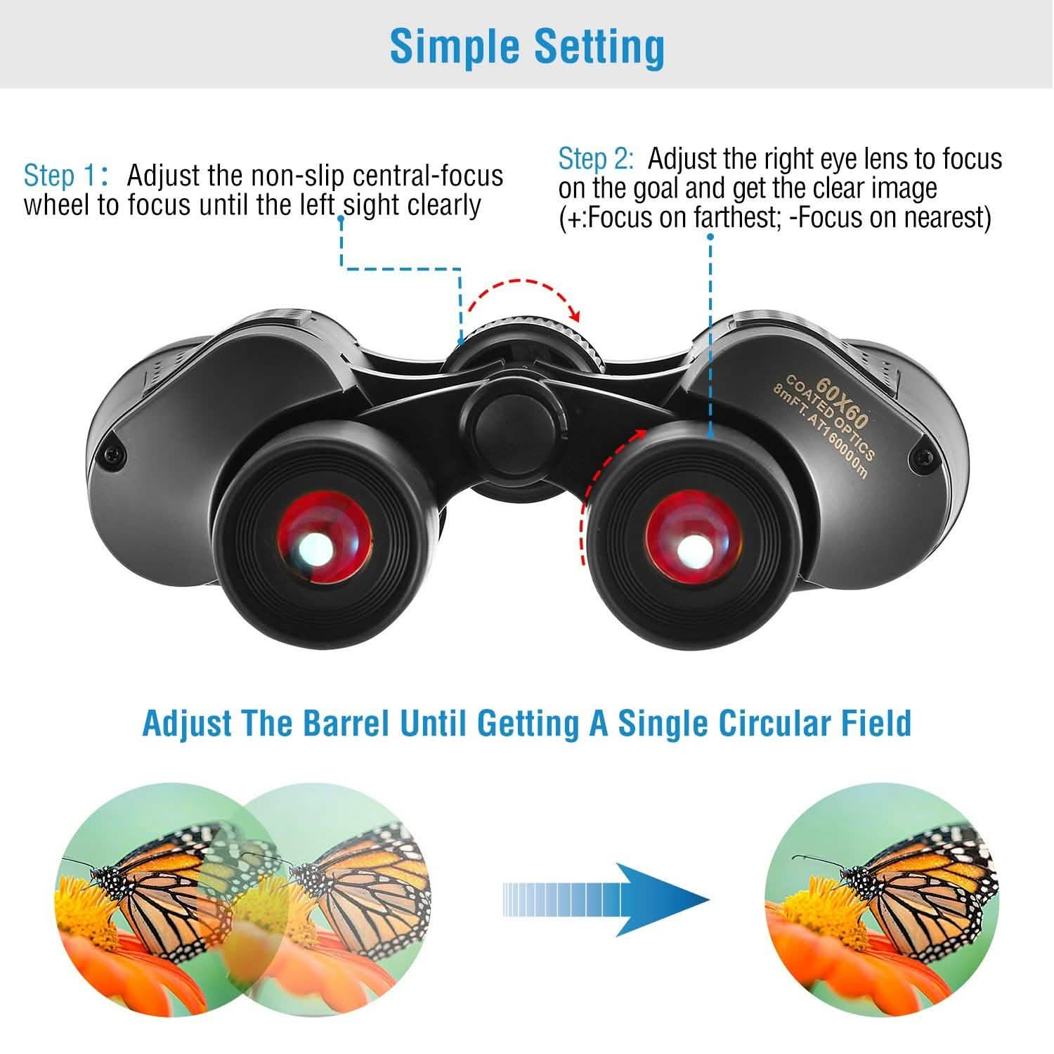 Portable HD Binoculars with Shoulder Strap Bag by DailySale