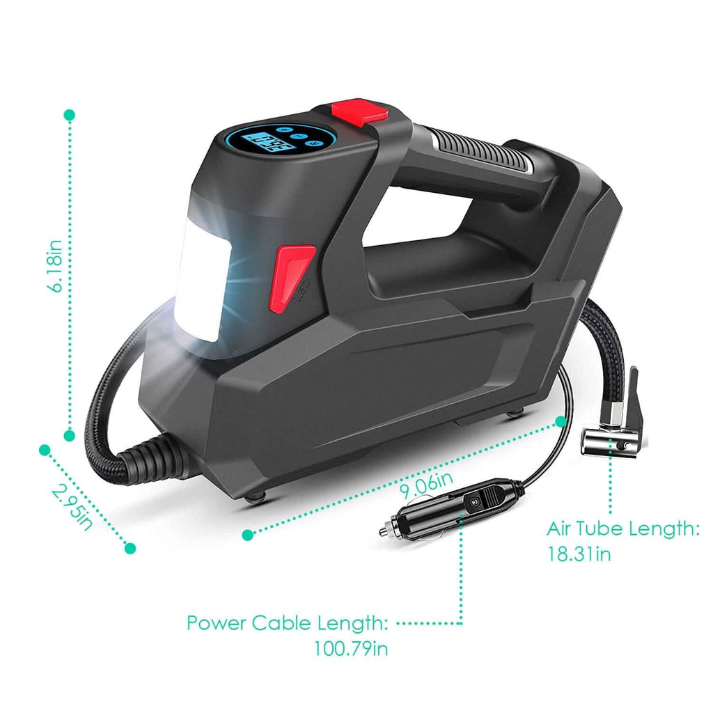 Portable Tire Inflator 120 PSI Maximum 90W Powered Tire Pump with Digital Display LED by DailySale