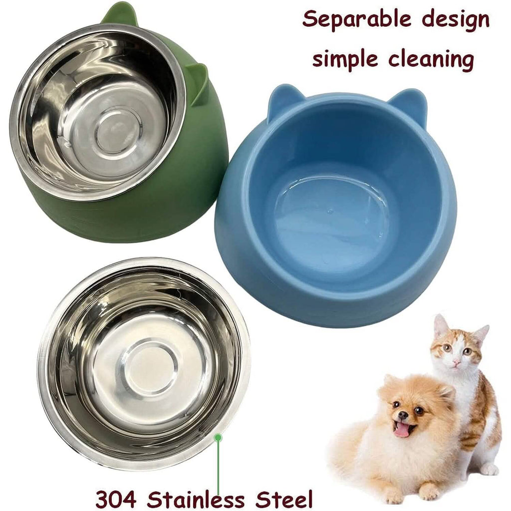 Premium Stainless Steel Cat & Dog Bowls - Non Slip Base for Food & Water by DailySale