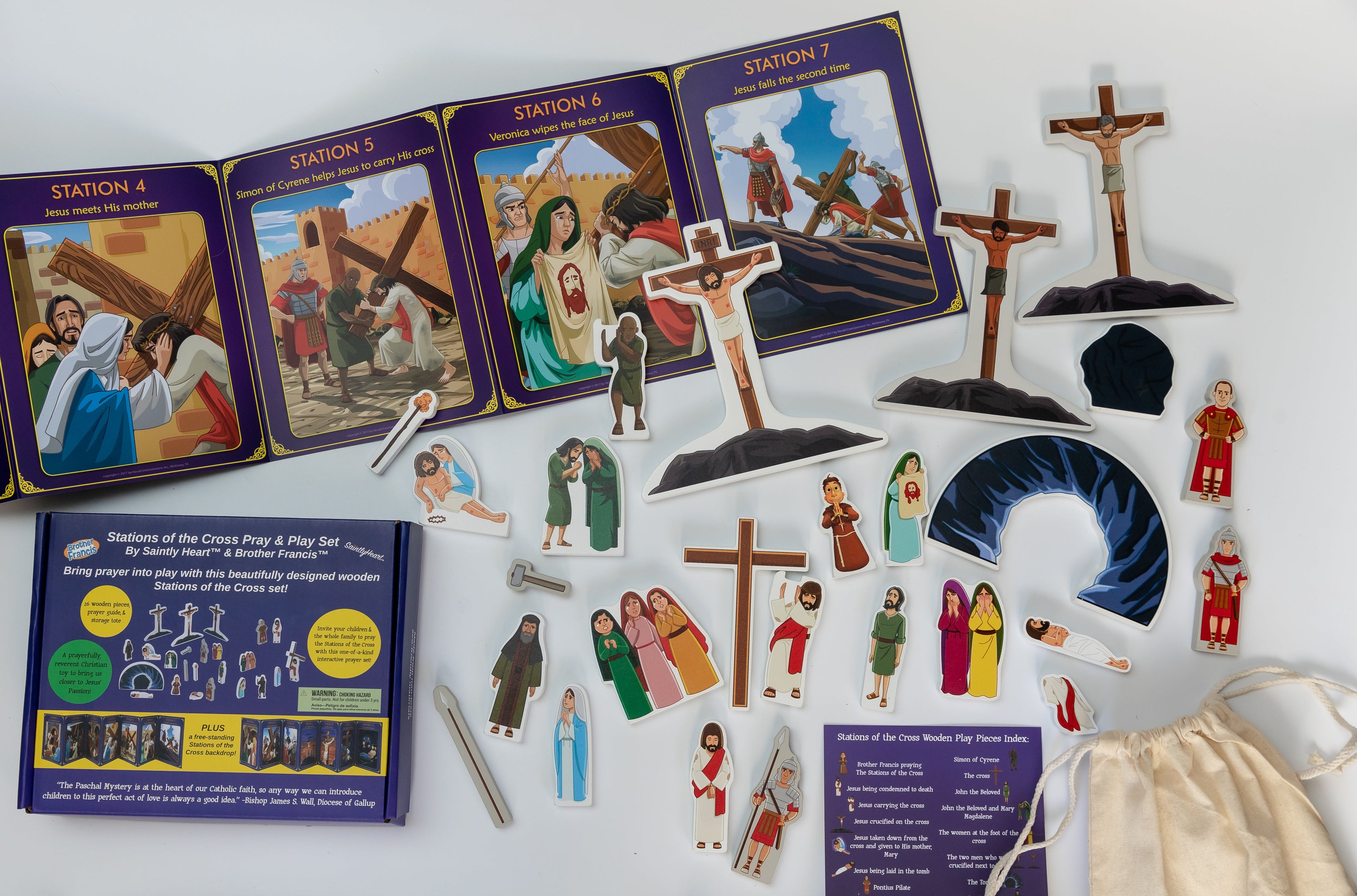 Stations of the Cross Pray & Play Set - By Saintly Heart & Brother Francis by Saintly Heart