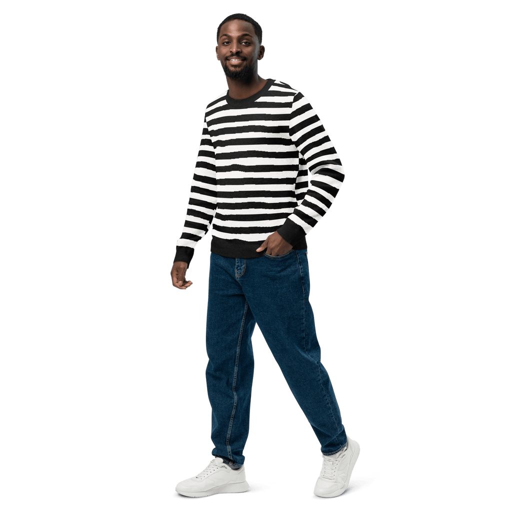 Pugsley Print Knit Crewneck Sweater by Goth Cloth Co.