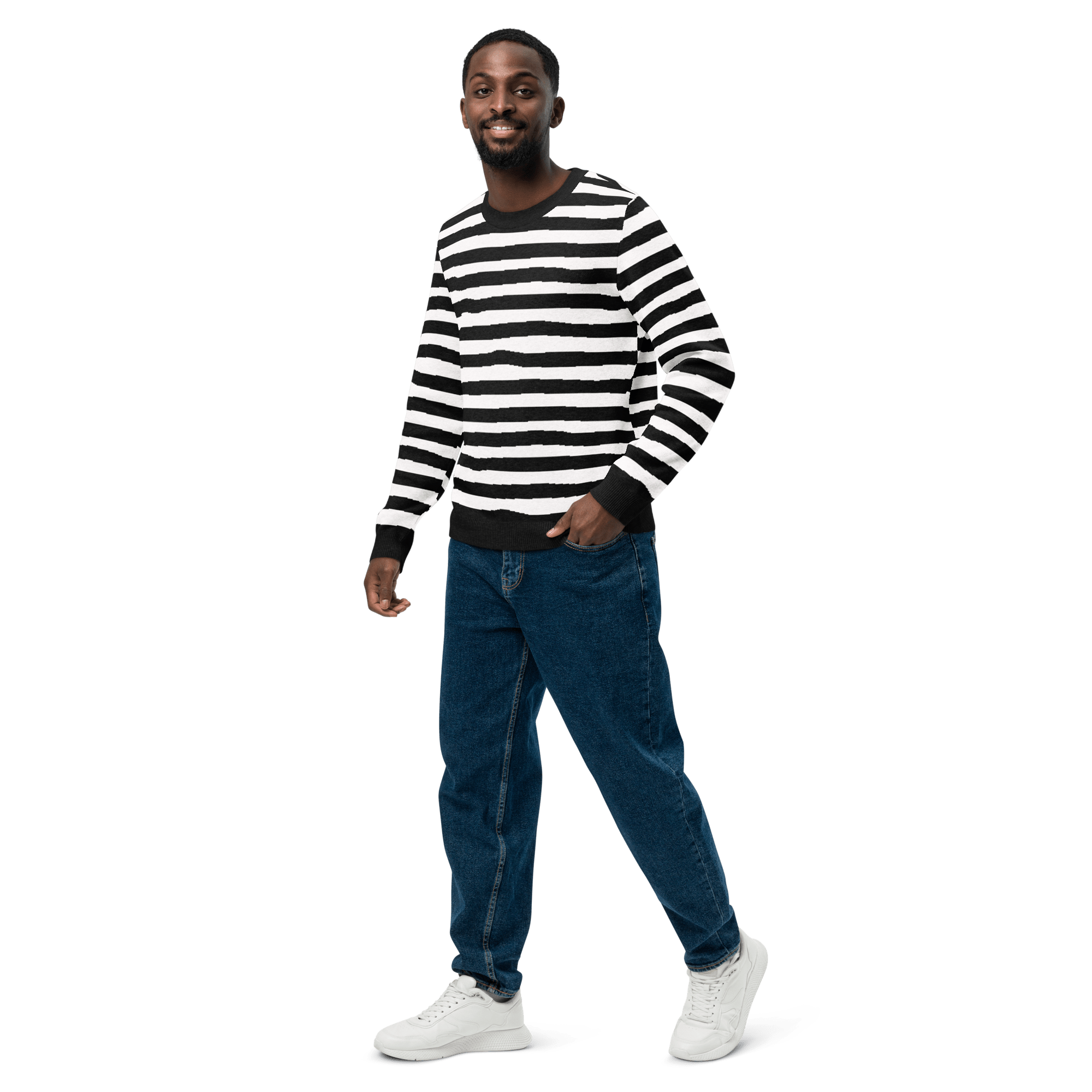 Pugsley Print Knit Crewneck Sweater by Goth Cloth Co.