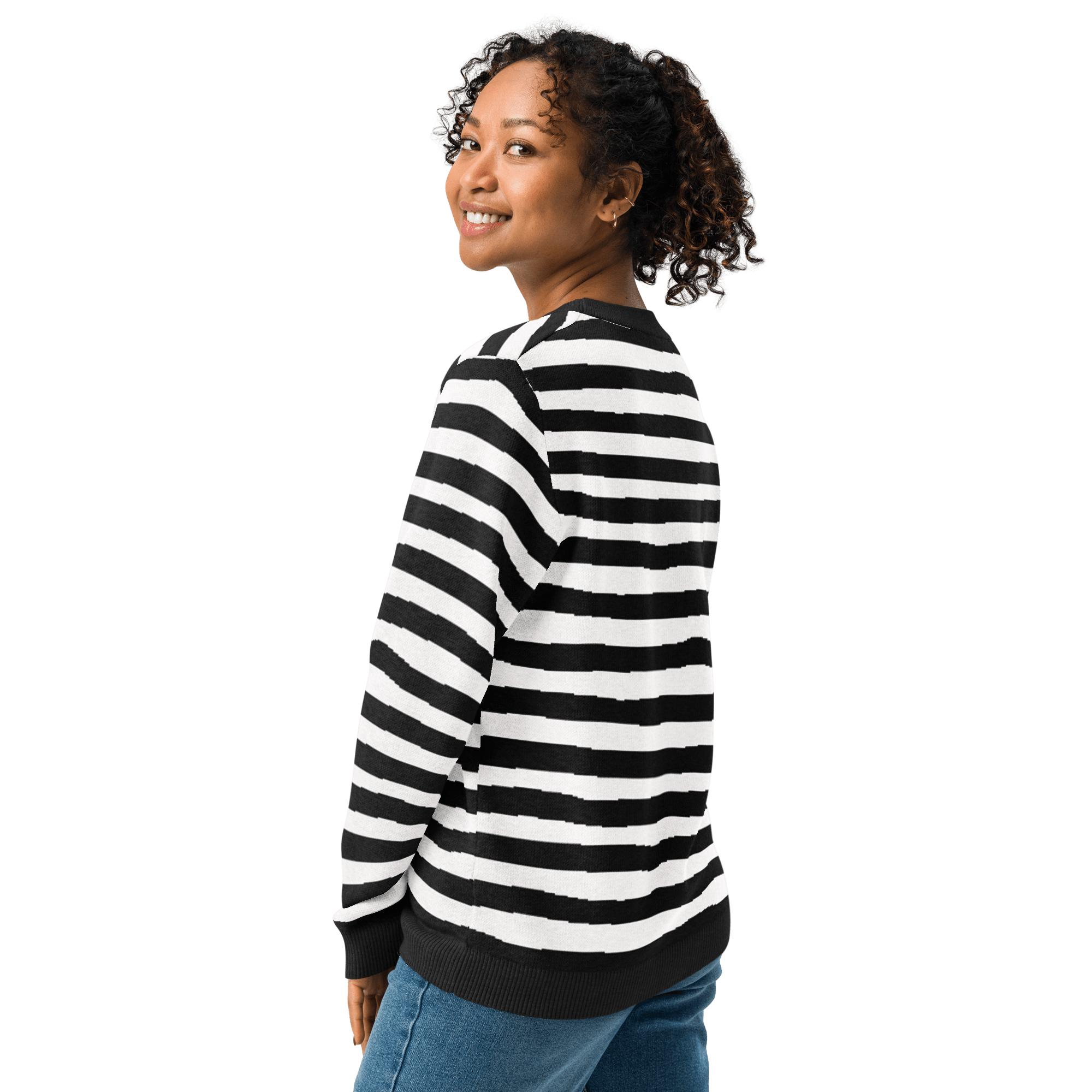 Pugsley Print Knit Crewneck Sweater by Goth Cloth Co.