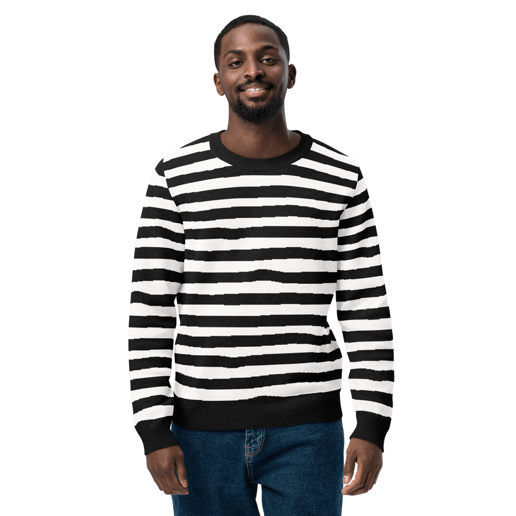 Pugsley Print Knit Crewneck Sweater by Goth Cloth Co.