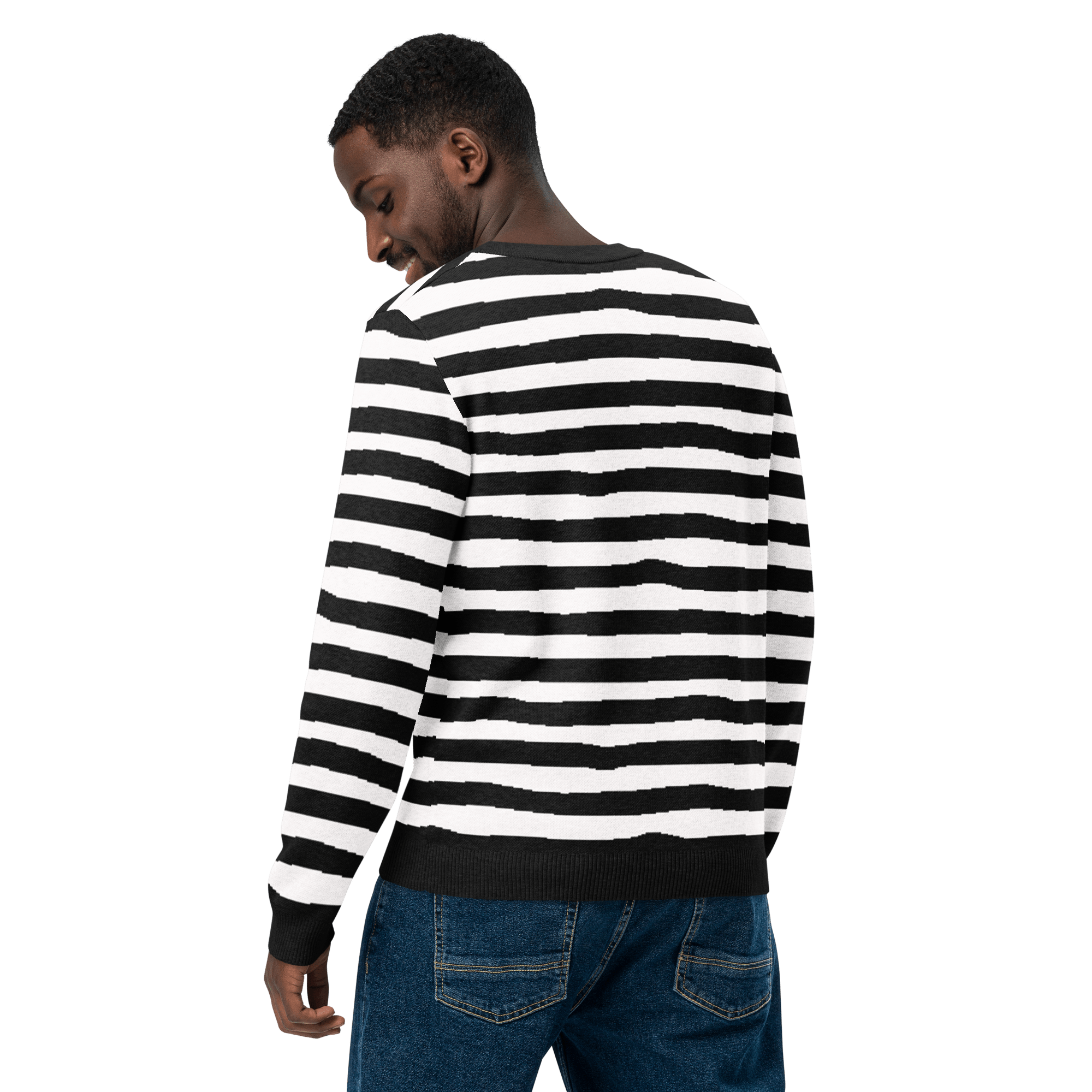 Pugsley Print Knit Crewneck Sweater by Goth Cloth Co.