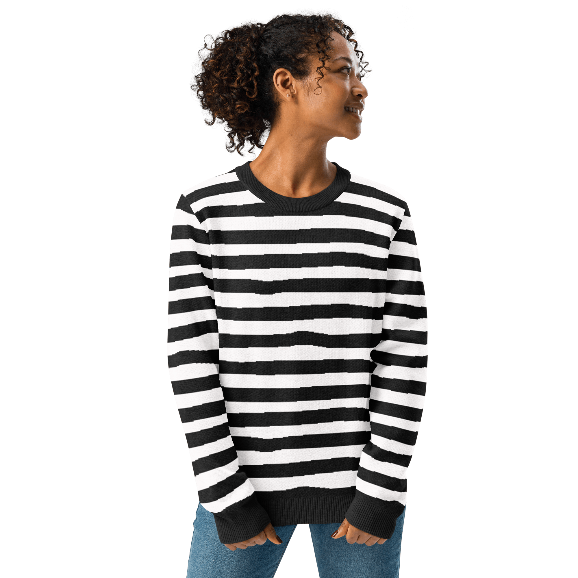 Pugsley Print Knit Crewneck Sweater by Goth Cloth Co.