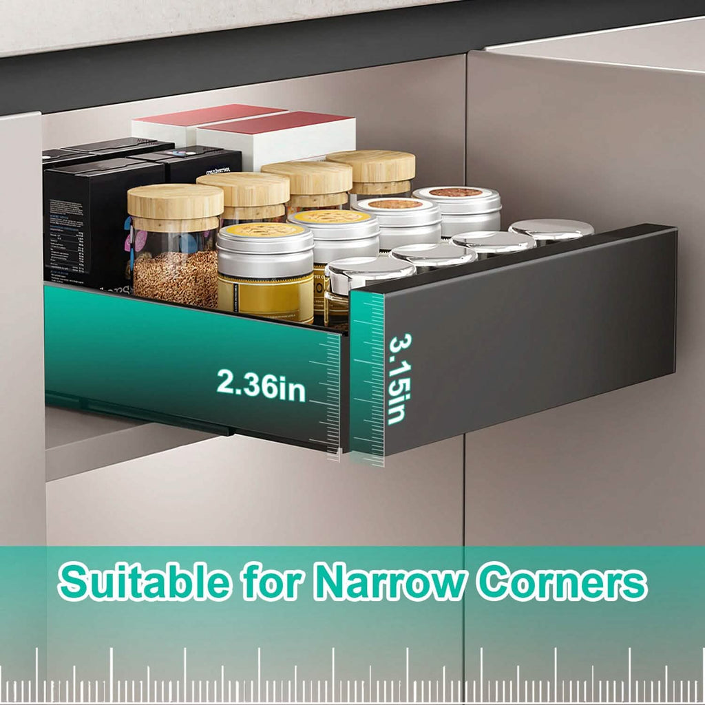 Pull Out Cabinet Organizer Carbon Steel Quiet Slide Rails by DailySale