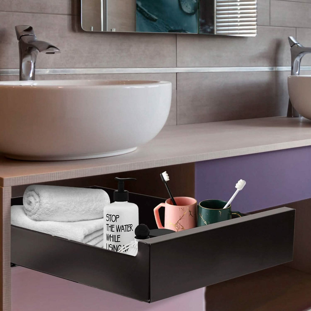 Pull Out Cabinet Organizer Carbon Steel Quiet Slide Rails by DailySale