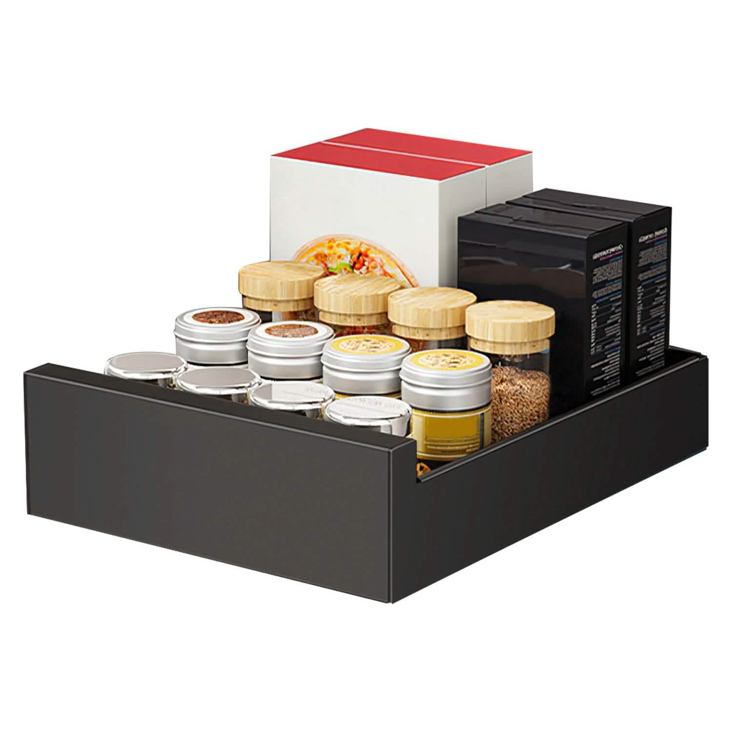 Pull Out Cabinet Organizer Carbon Steel Quiet Slide Rails by DailySale