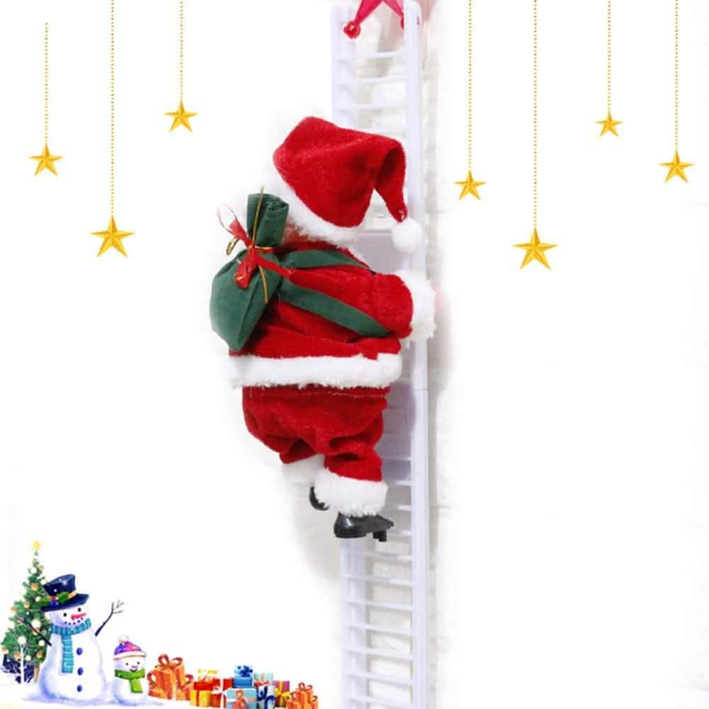 Puroregno Electric Climbing Ladder Rope Santa Claus Doll by DailySale