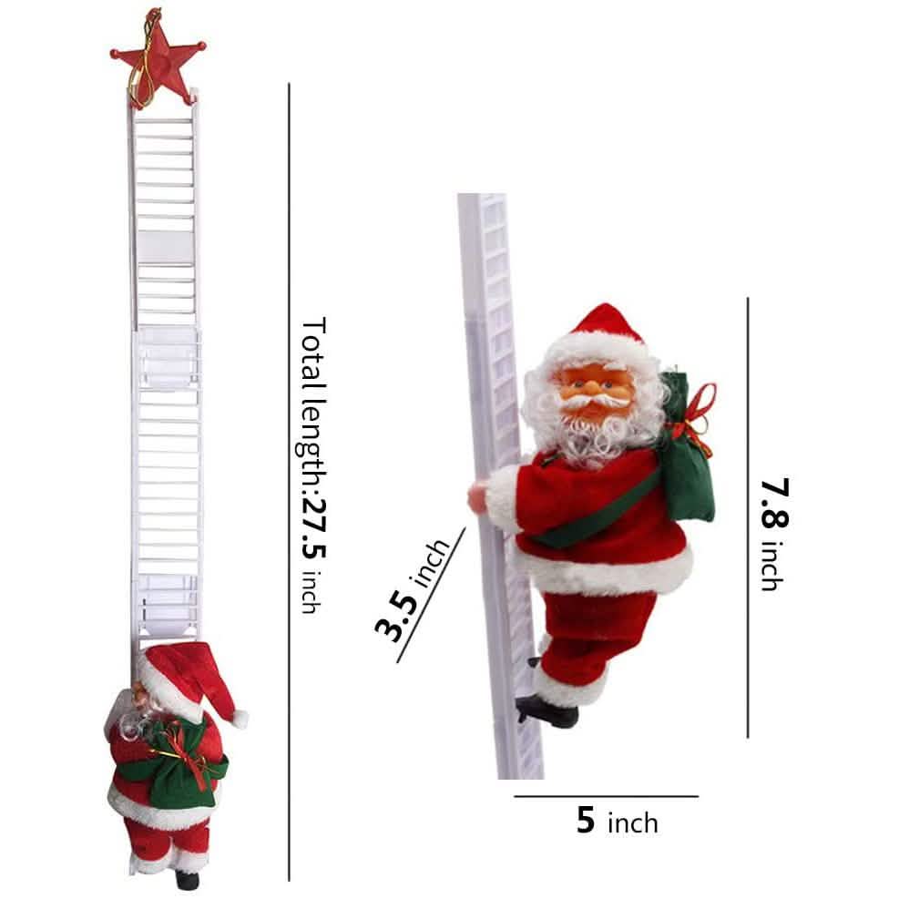 Puroregno Electric Climbing Ladder Rope Santa Claus Doll by DailySale