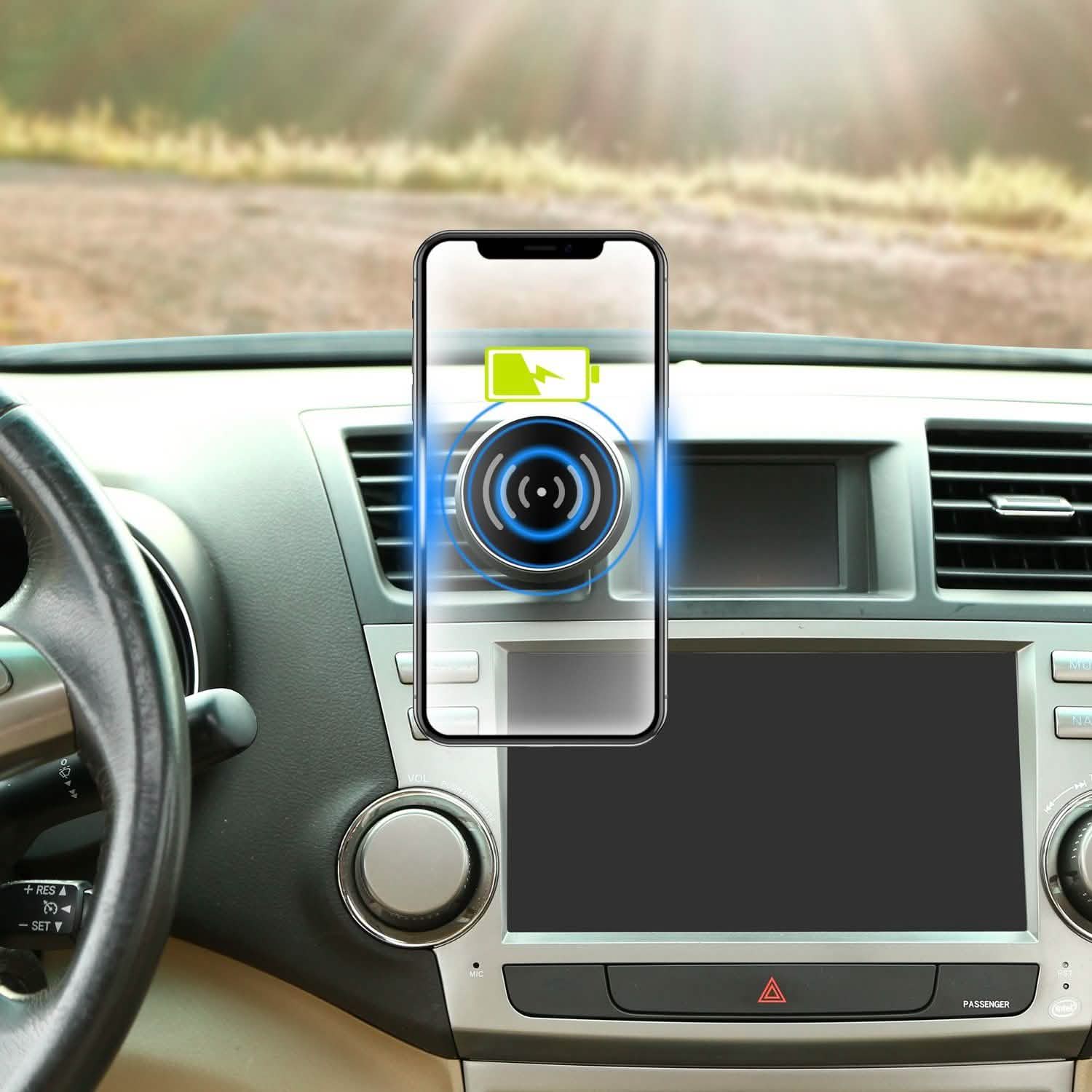 Qi Wireless Magnetic Car Charger by DailySale