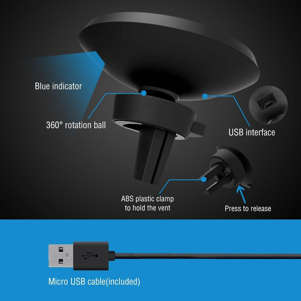 Qi Wireless Magnetic Car Charger by DailySale