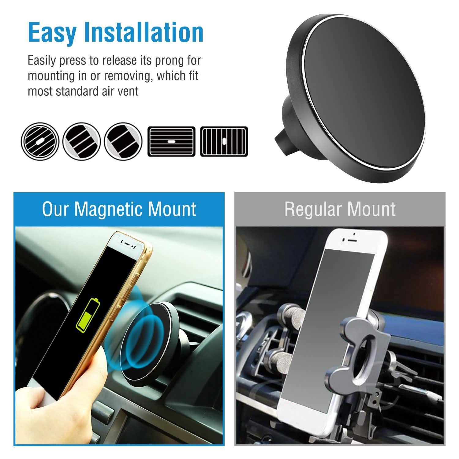 Qi Wireless Magnetic Car Charger by DailySale