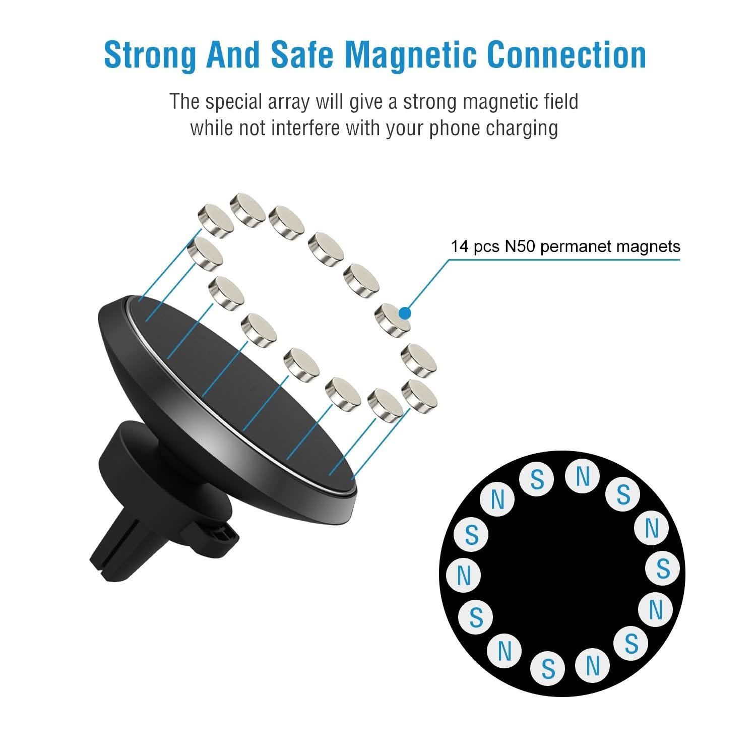 Qi Wireless Magnetic Car Charger by DailySale