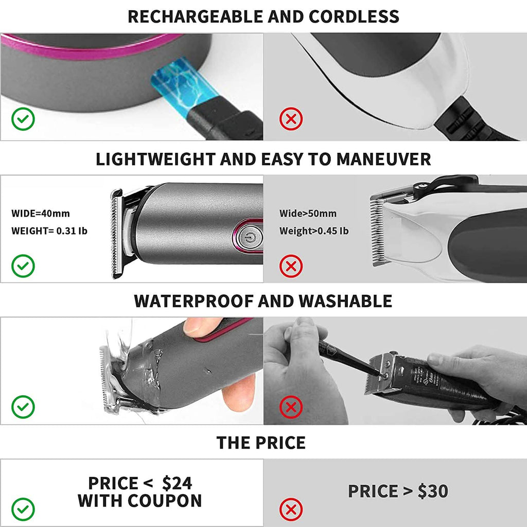 Rechargeable Hair Trimmer for Women by DailySale