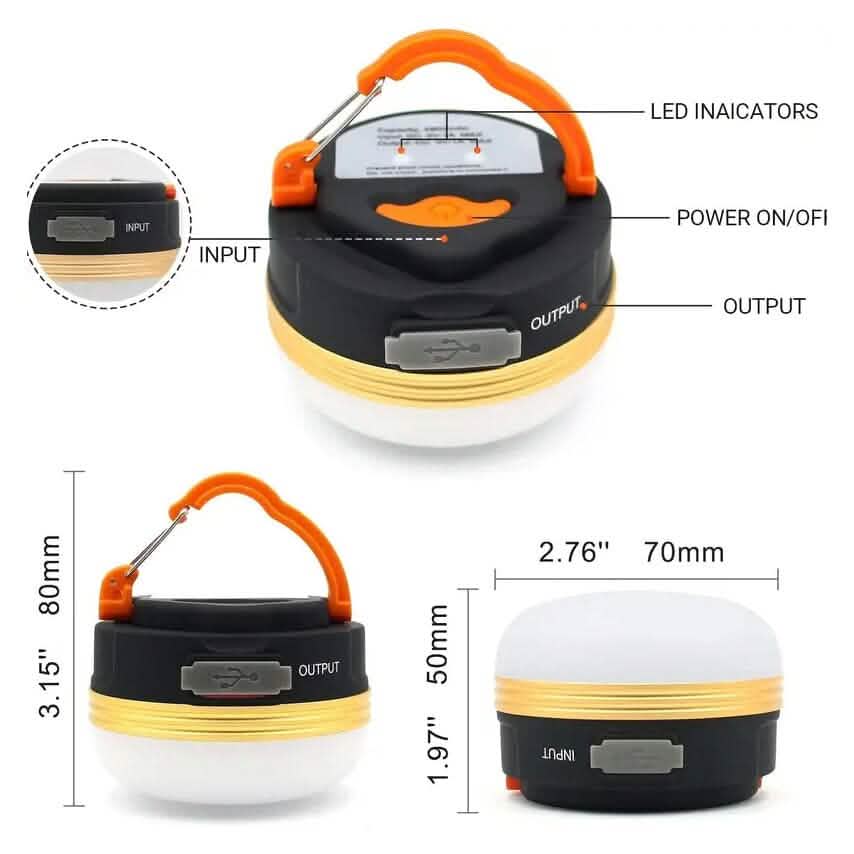 Rechargeable LED Camping Lantern with Magnet Base by DailySale