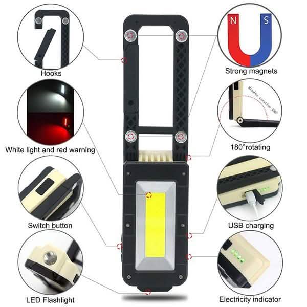 Rechargeable Magnetic Folding LED Outdoor Light by DailySale