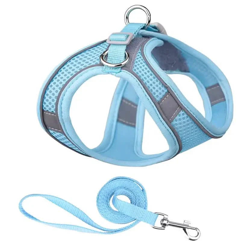 Reflective Dogs Harness with Leash Adjustable Harness Vest Breathable Collars by DailySale