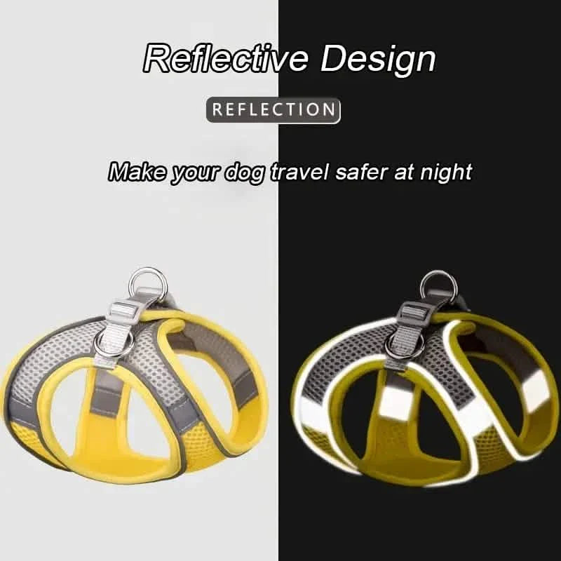 Reflective Dogs Harness with Leash Adjustable Harness Vest Breathable Collars by DailySale