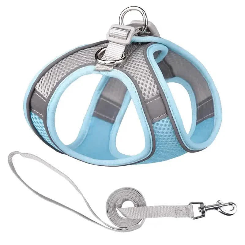 Reflective Dogs Harness with Leash Adjustable Harness Vest Breathable Collars by DailySale