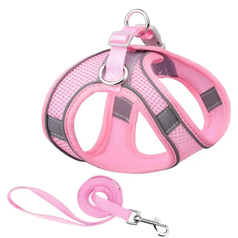 Reflective Dogs Harness with Leash Adjustable Harness Vest Breathable Collars by DailySale