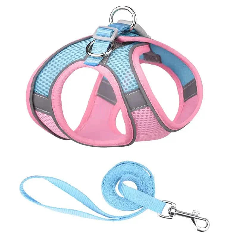 Reflective Dogs Harness with Leash Adjustable Harness Vest Breathable Collars by DailySale