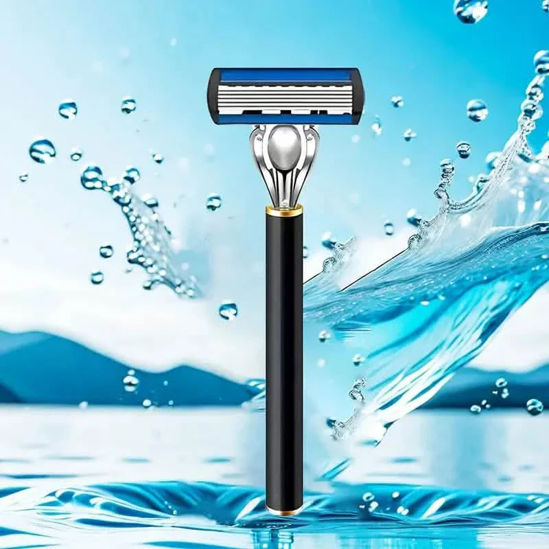 Replacement Razor Blades Safety Shaver Set with Anti-Slip Metal Handle with 1 Razor + 36 Blades by DailySale