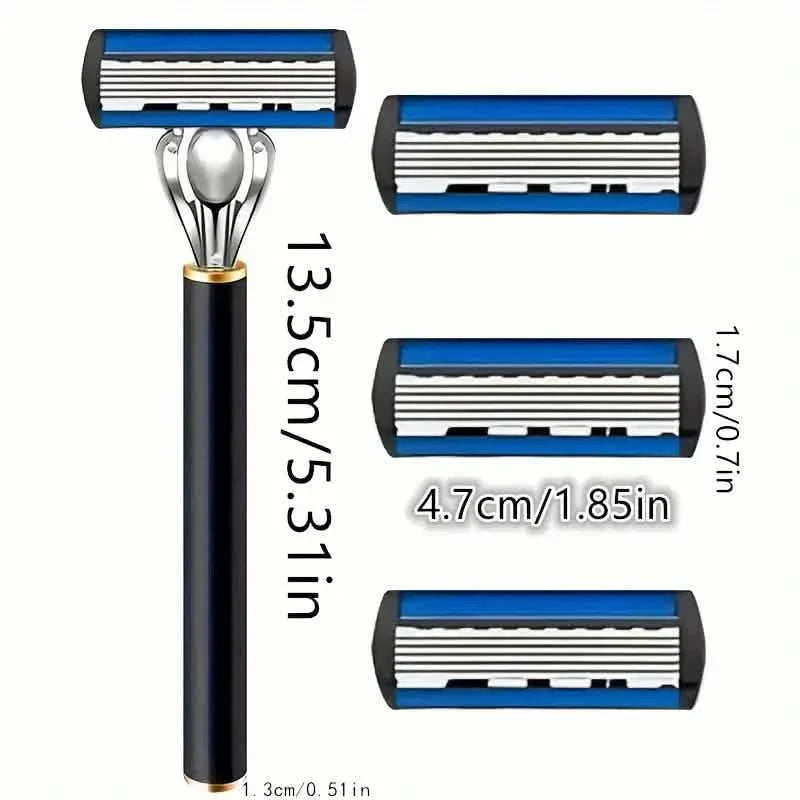 Replacement Razor Blades Safety Shaver Set with Anti-Slip Metal Handle with 1 Razor + 36 Blades by DailySale