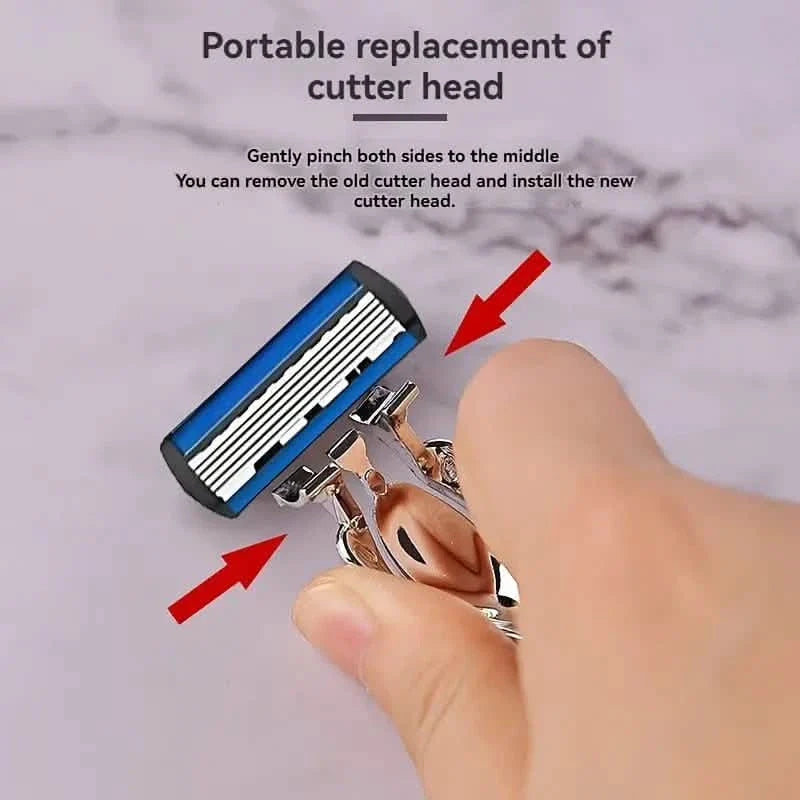 Replacement Razor Blades Safety Shaver Set with Anti-Slip Metal Handle with 1 Razor + 36 Blades by DailySale