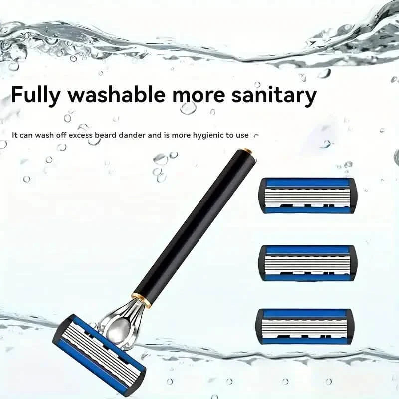 Replacement Razor Blades Safety Shaver Set with Anti-Slip Metal Handle with 1 Razor + 36 Blades by DailySale