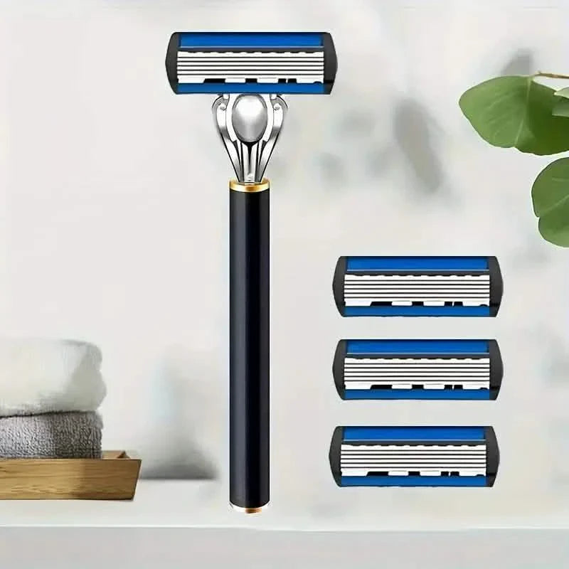 Replacement Razor Blades Safety Shaver Set with Anti-Slip Metal Handle with 1 Razor + 36 Blades by DailySale