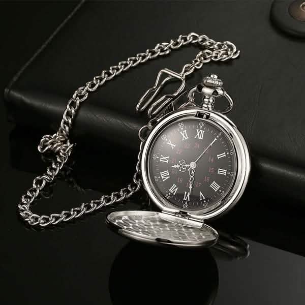 Retro Smooth Men Pocket Watch with Chain by DailySale