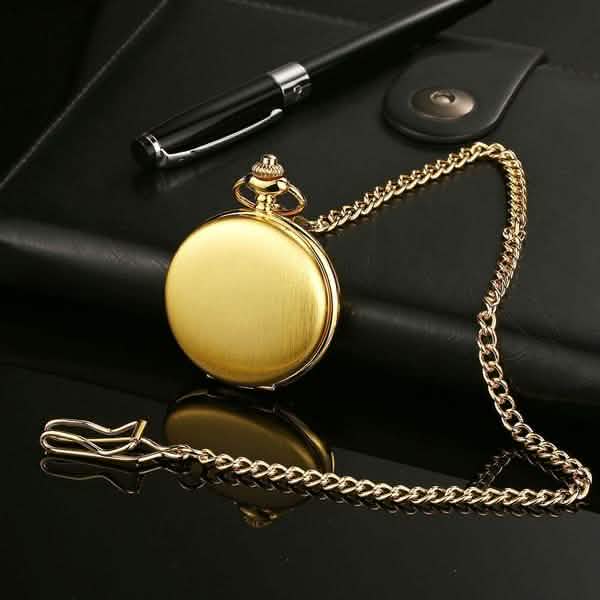 Retro Smooth Men Pocket Watch with Chain by DailySale