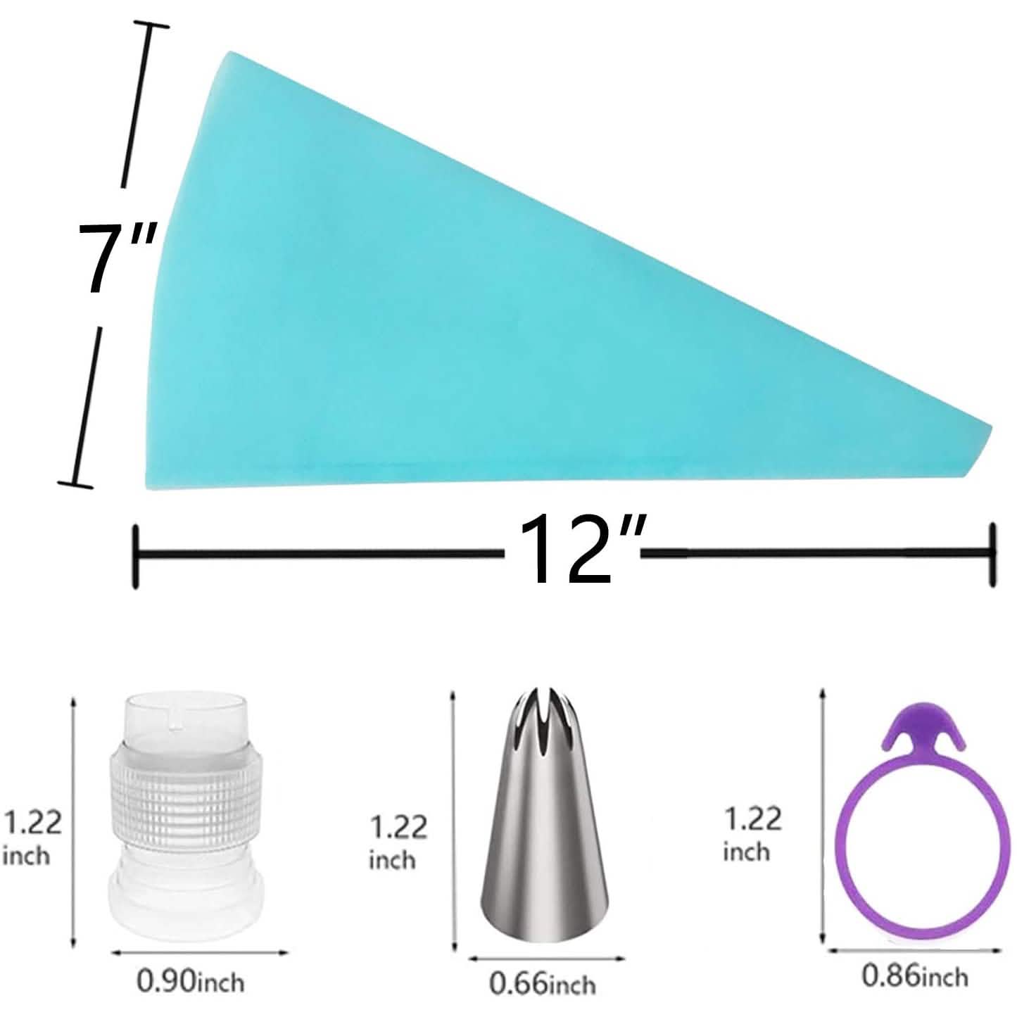 Reusable Cake Piping Bags and Tips Set by DailySale