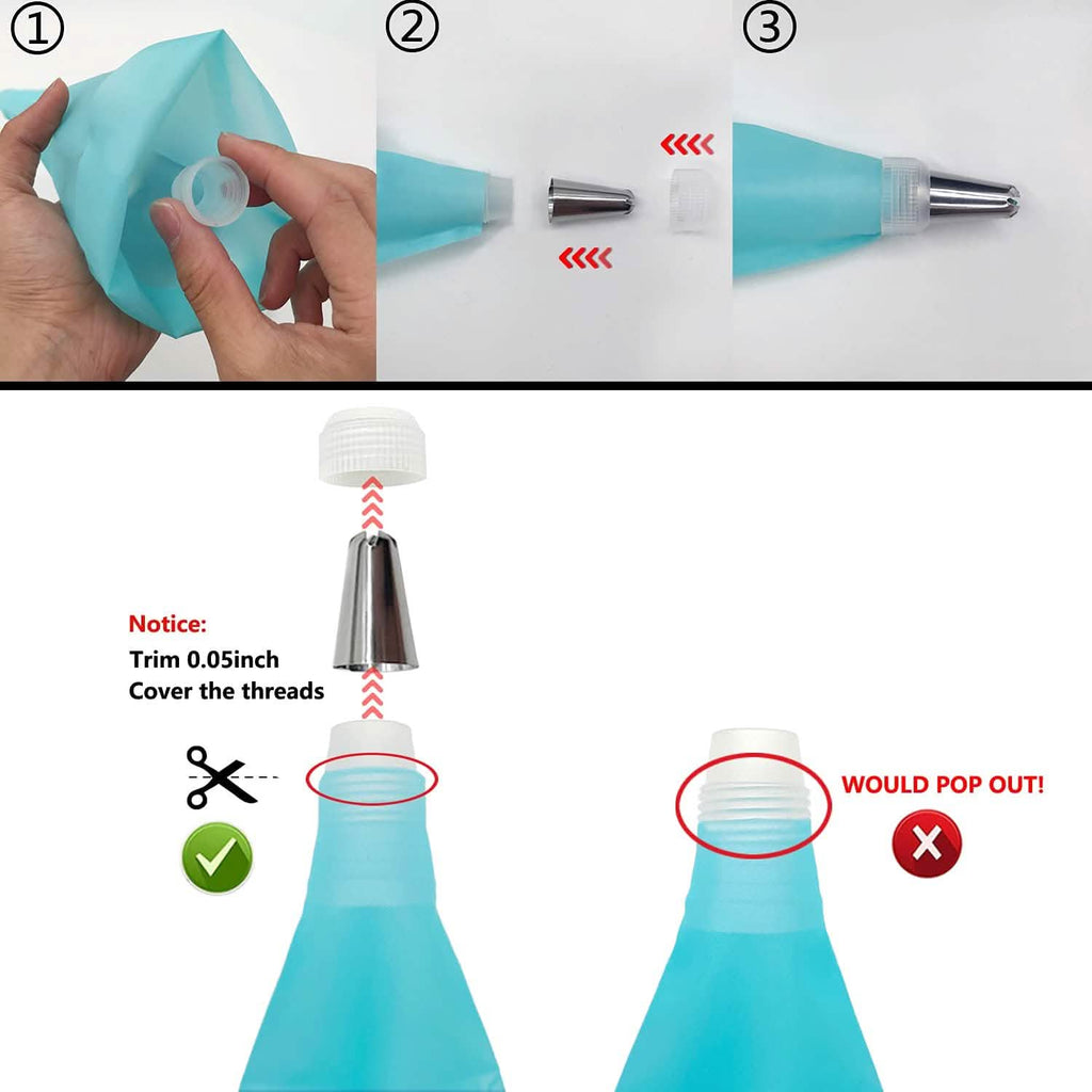 Reusable Cake Piping Bags and Tips Set by DailySale