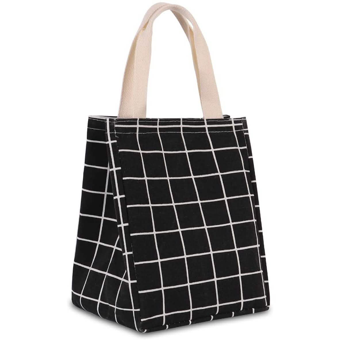 Reusable Lunch Bag Insulated Lunch Box Canvas Fabric with Aluminum Foil by DailySale