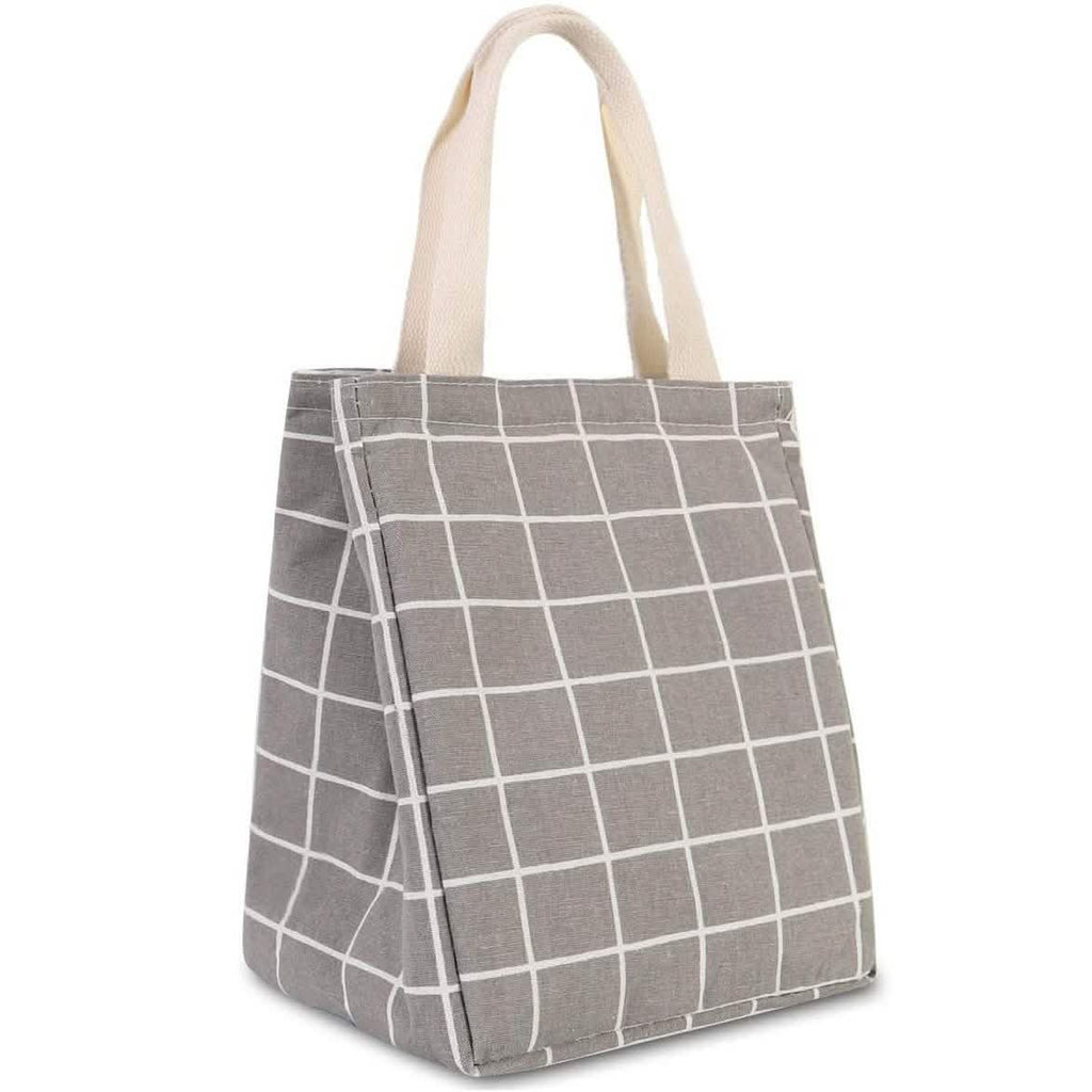 Reusable Lunch Bag Insulated Lunch Box Canvas Fabric with Aluminum Foil by DailySale