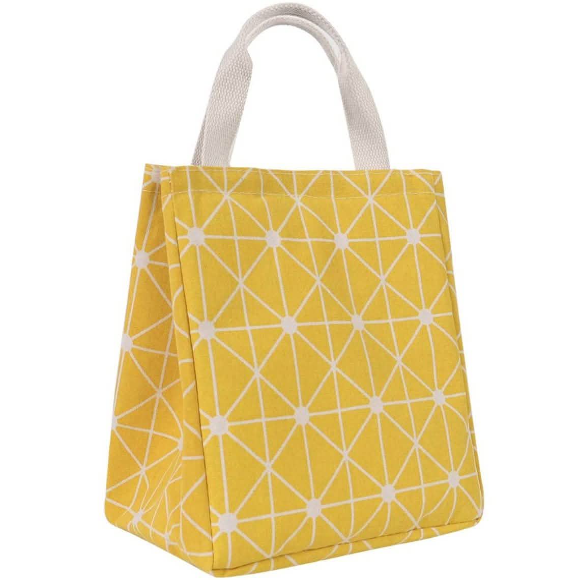 Reusable Lunch Bag Insulated Lunch Box Canvas Fabric with Aluminum Foil by DailySale